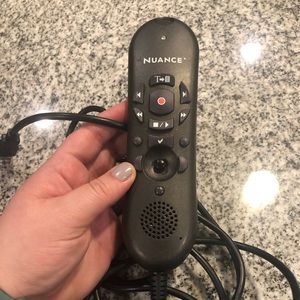 Black Wired Remote Control for Speech Recognition